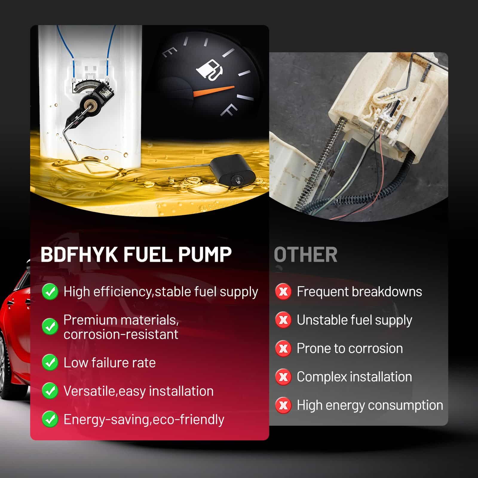 BDFHYK E7143M Bomba de Combustible Eléctrica, Compatible - Imagen 4
