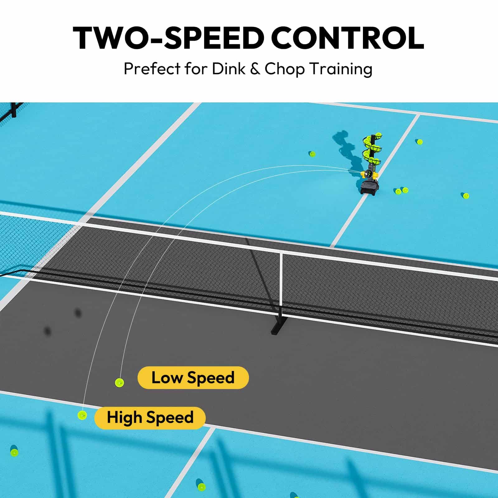 Lanzador Automático de Pickleball A11N SPORTS - Velocidad, - Imagen 4