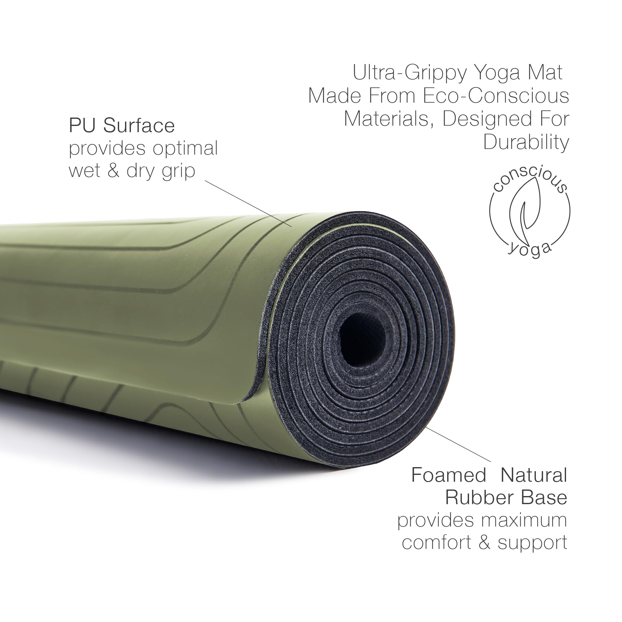 agoy Pro+ Warrior - Tapete de Yoga Premium -MATCHA - Imagen 7
