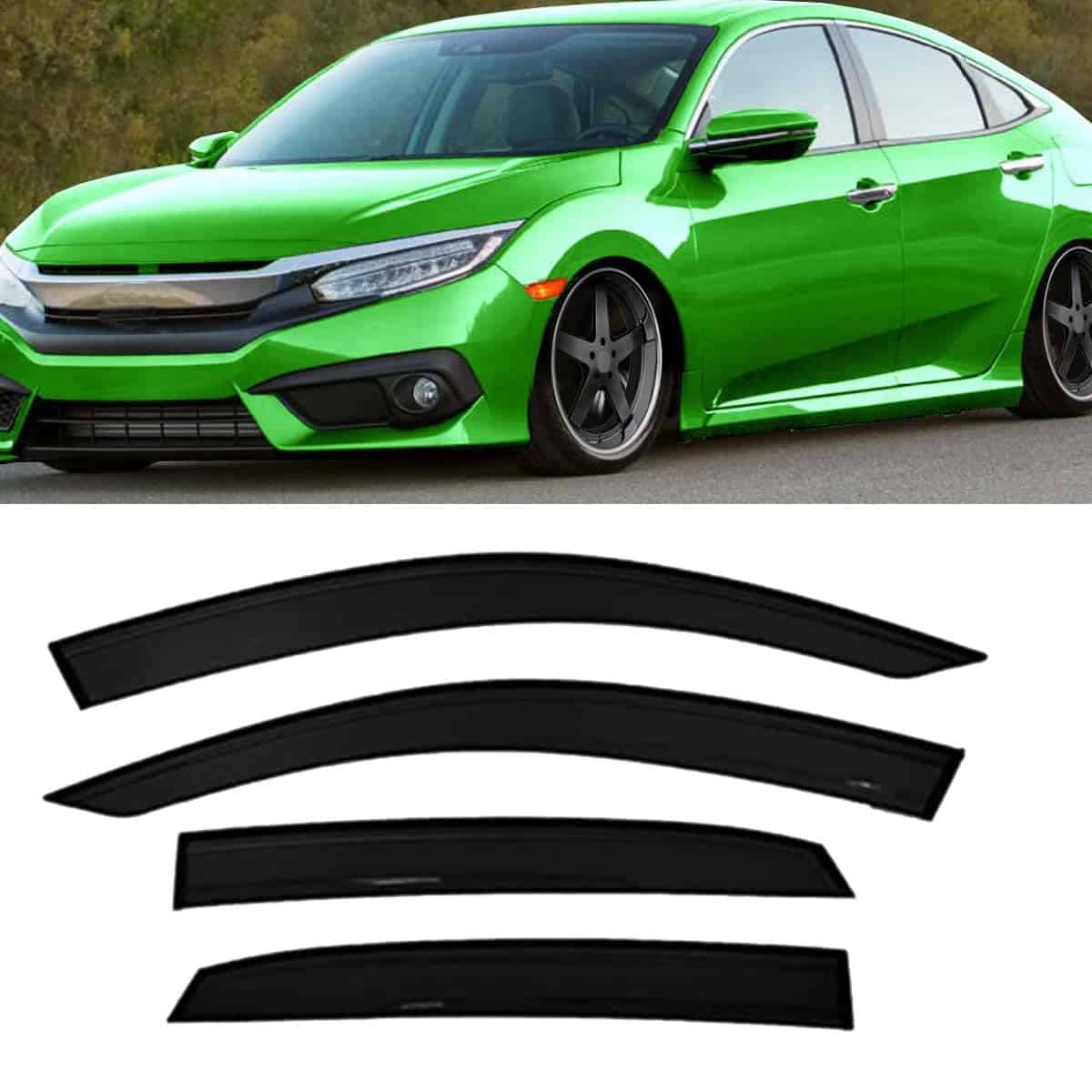 Conjunto de 4 deflectores de viento para -Tinte Oscuro