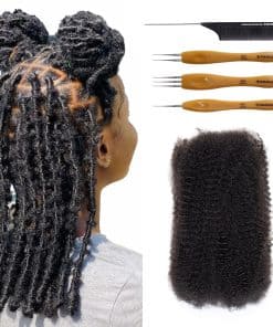 Mechones de Cabello Afro Kinkys 100% Humanos para