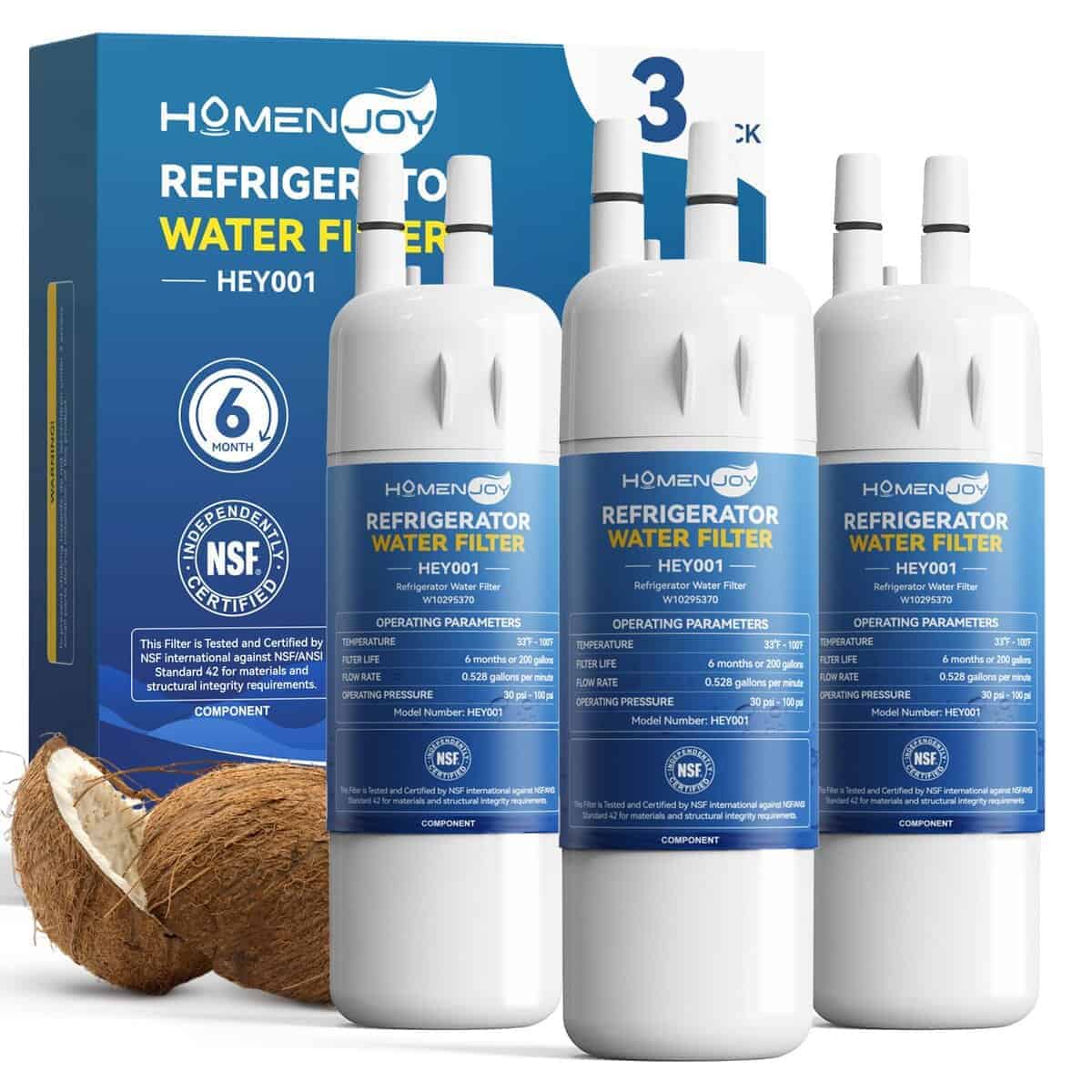 Filtro de agua de repuesto W10295370A Compatible con