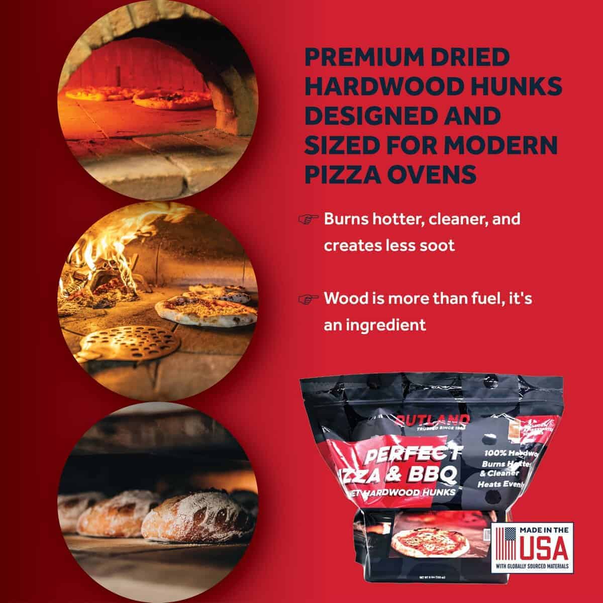 Trozos de Madera Dura Gourmet Rutland Perfect Pizza & BBQ, - Imagen 4
