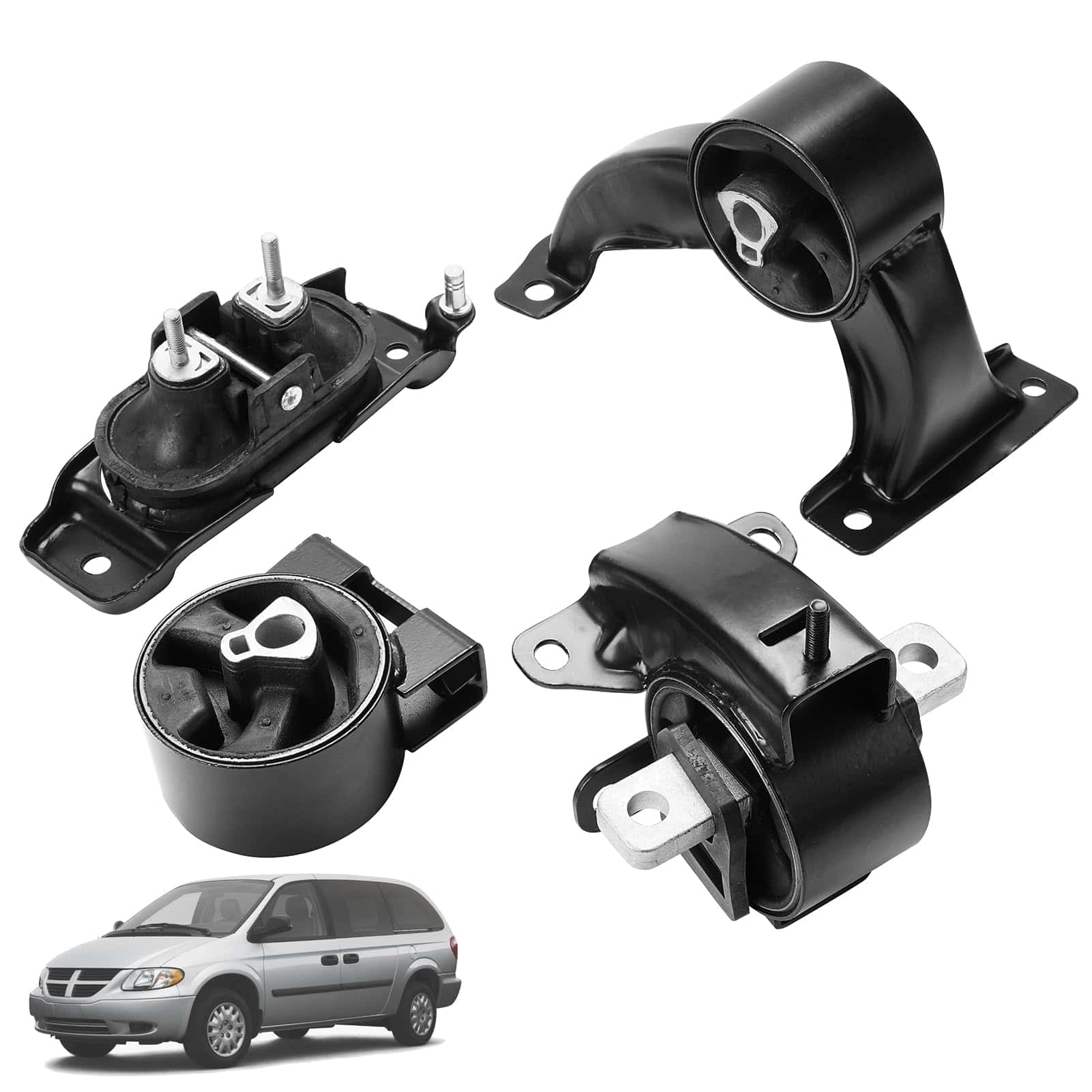 Conjunto de 4 soportes de motor y soporte de transmisión