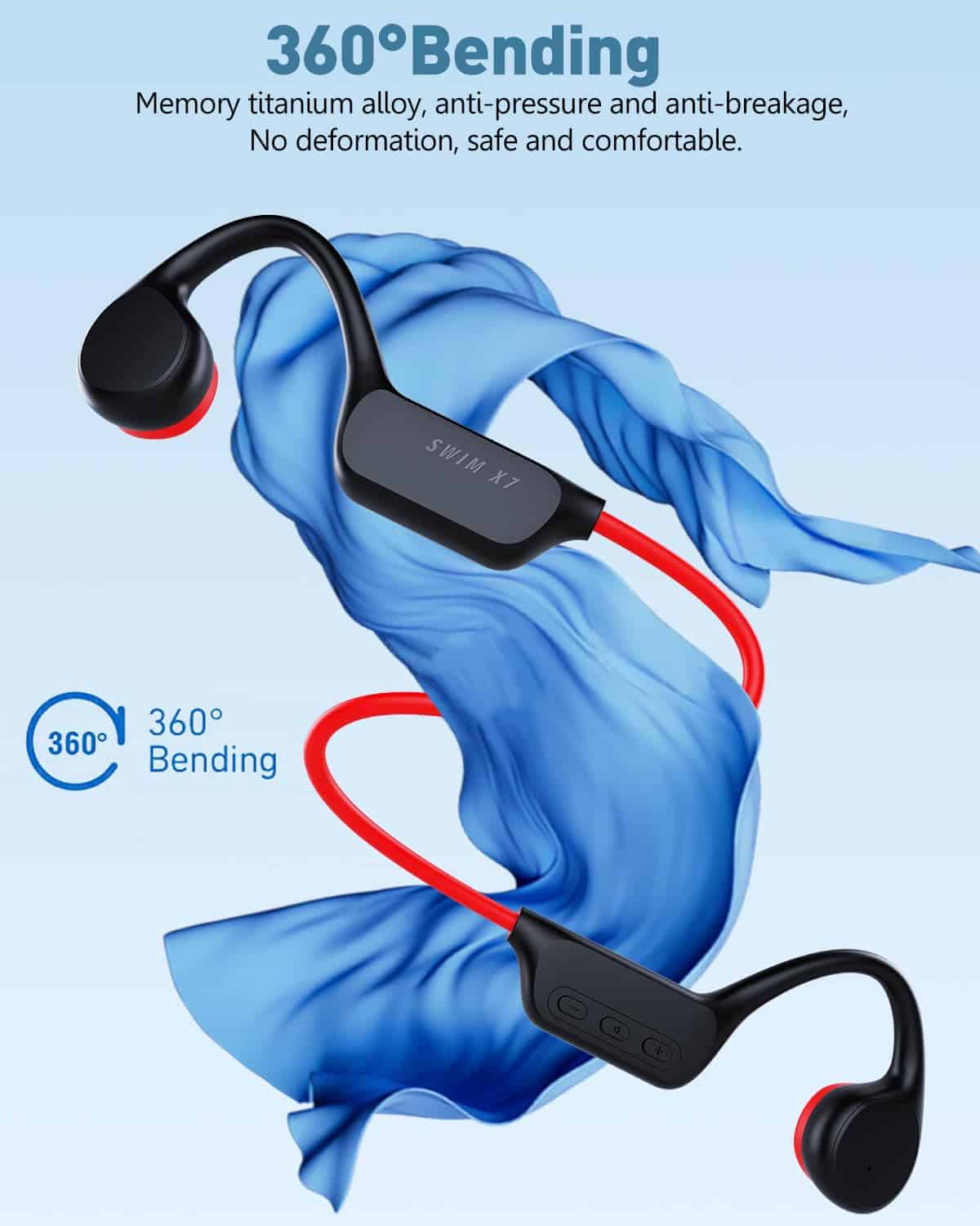 Audífonos para natación de conducción ósea DELHI TORNADO, - Imagen 6