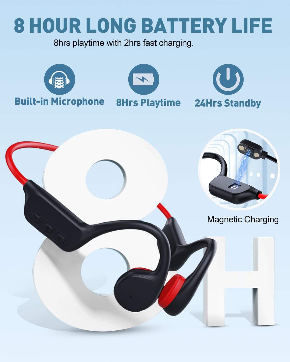 Audífonos para natación de conducción ósea DELHI TORNADO, - Imagen 9