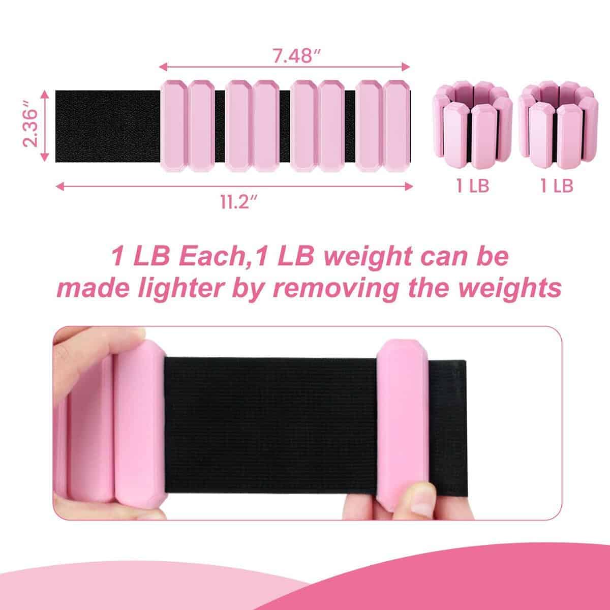 Pesas de muñeca Rethuen para mujeres, conjunto de pesas - Imagen 5