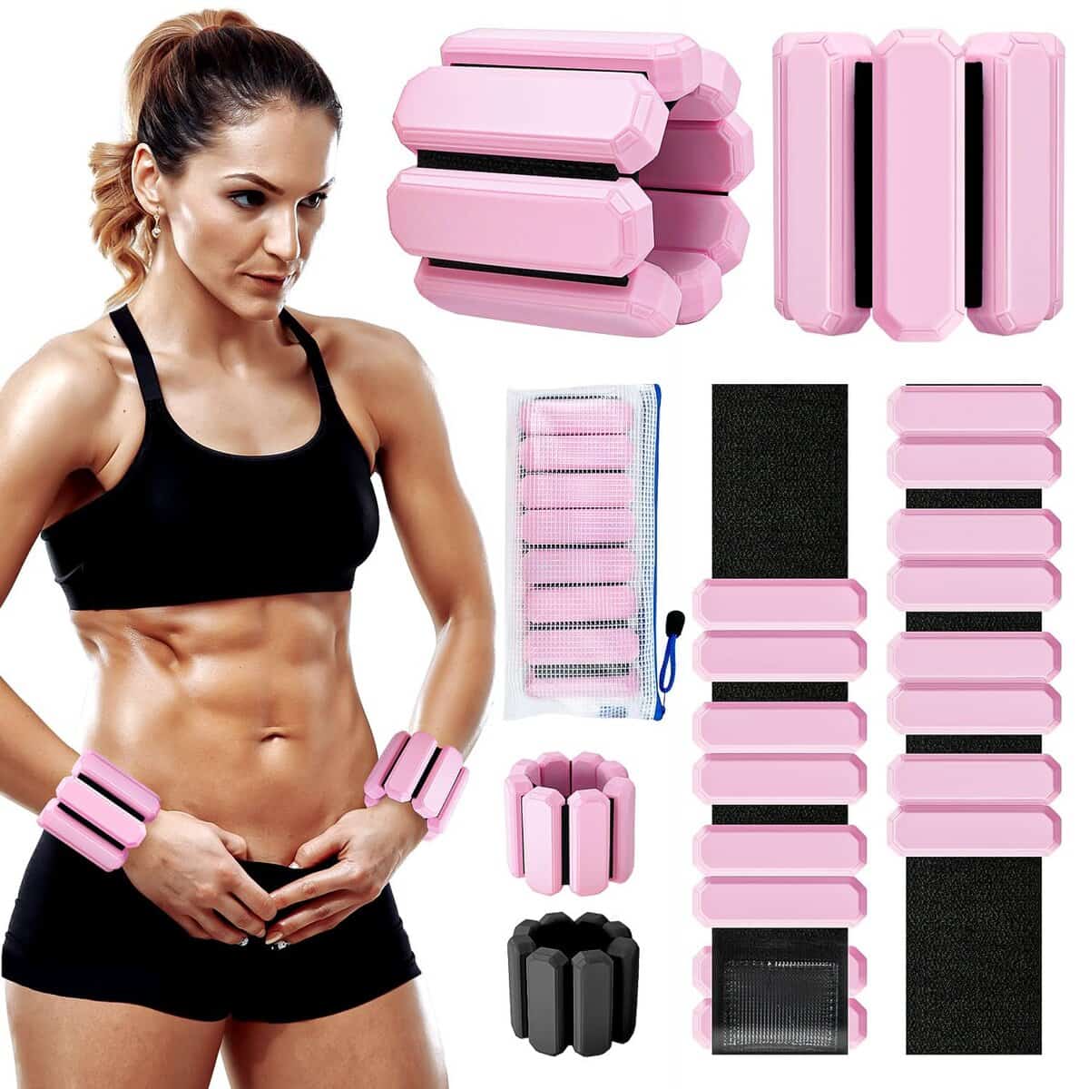 Pesas de muñeca Rethuen para mujeres, conjunto de pesas