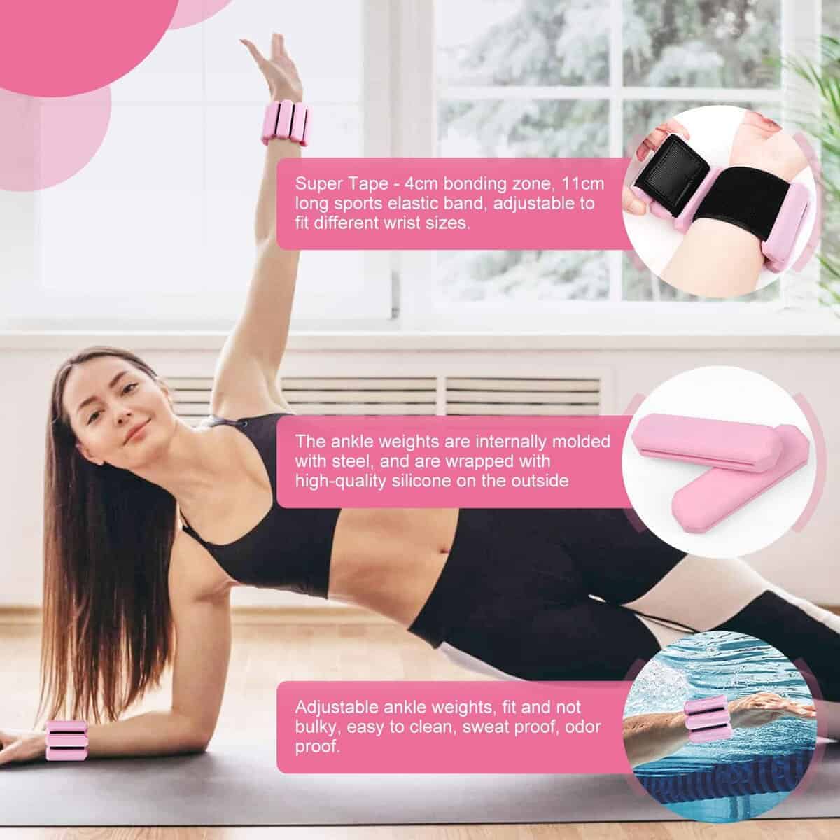 Pesas de muñeca Rethuen para mujeres, conjunto de pesas - Imagen 3