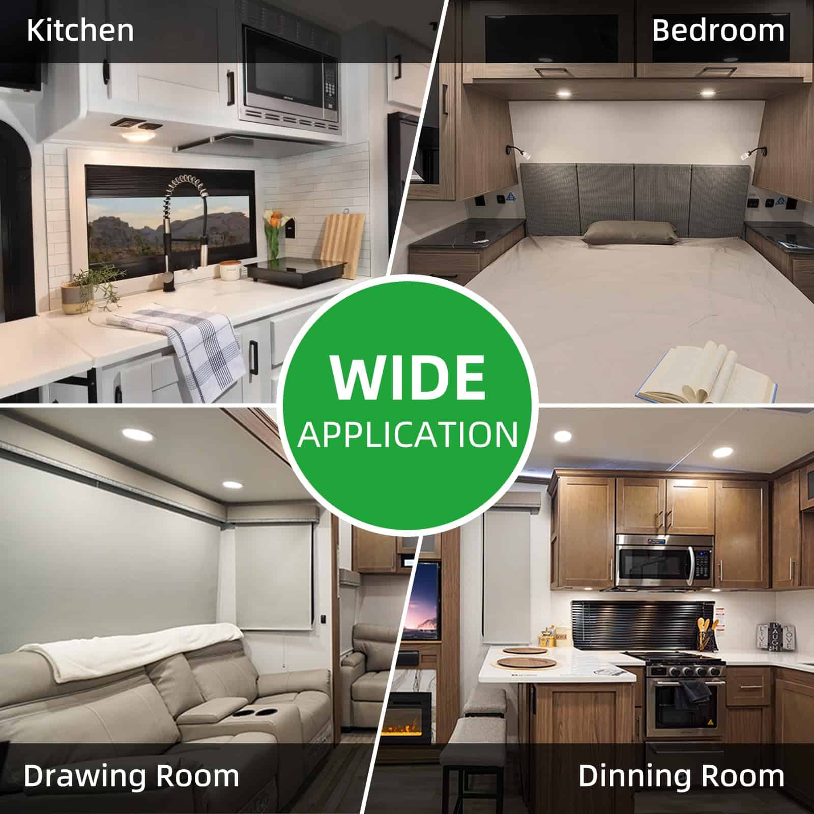 Luz Interior ULITECO para RV 12V, Luz de Techo RV de 5 - Imagen 8