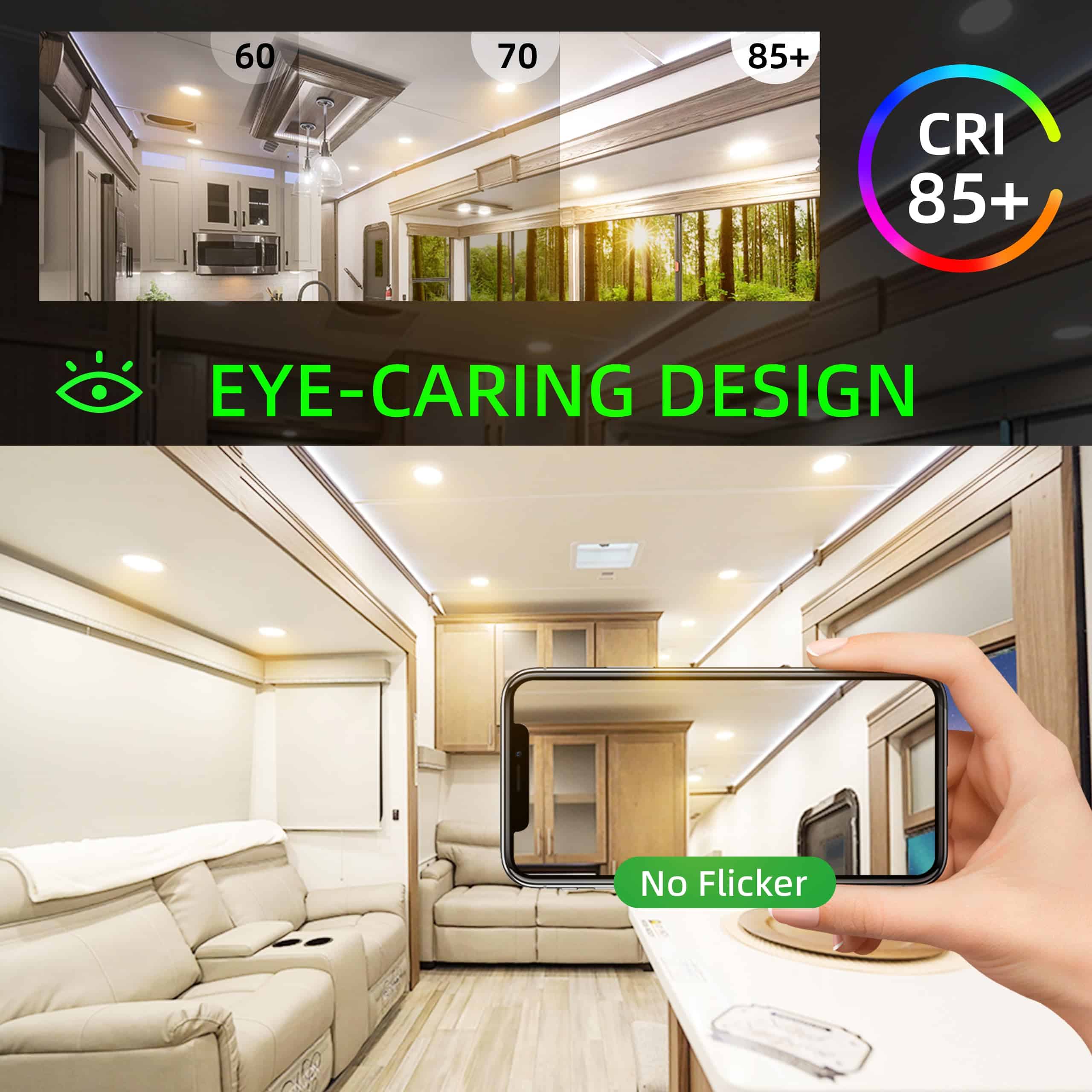 Luz Interior ULITECO para RV 12V, Luz de Techo RV de 5 - Imagen 6