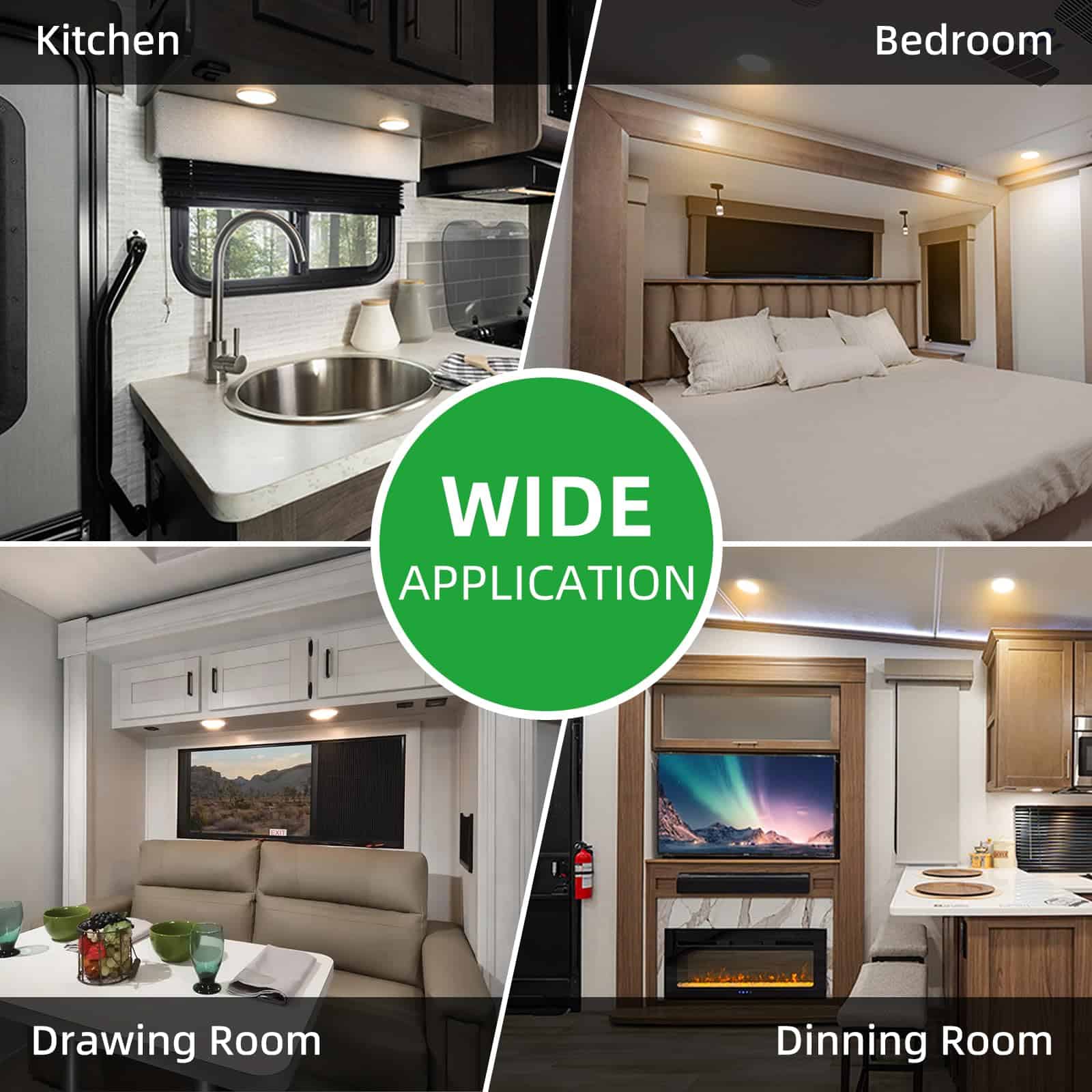 Luz de Techo para RV ULITECO 12V, 4.5 Pulgadas Luz Interior - Imagen 8