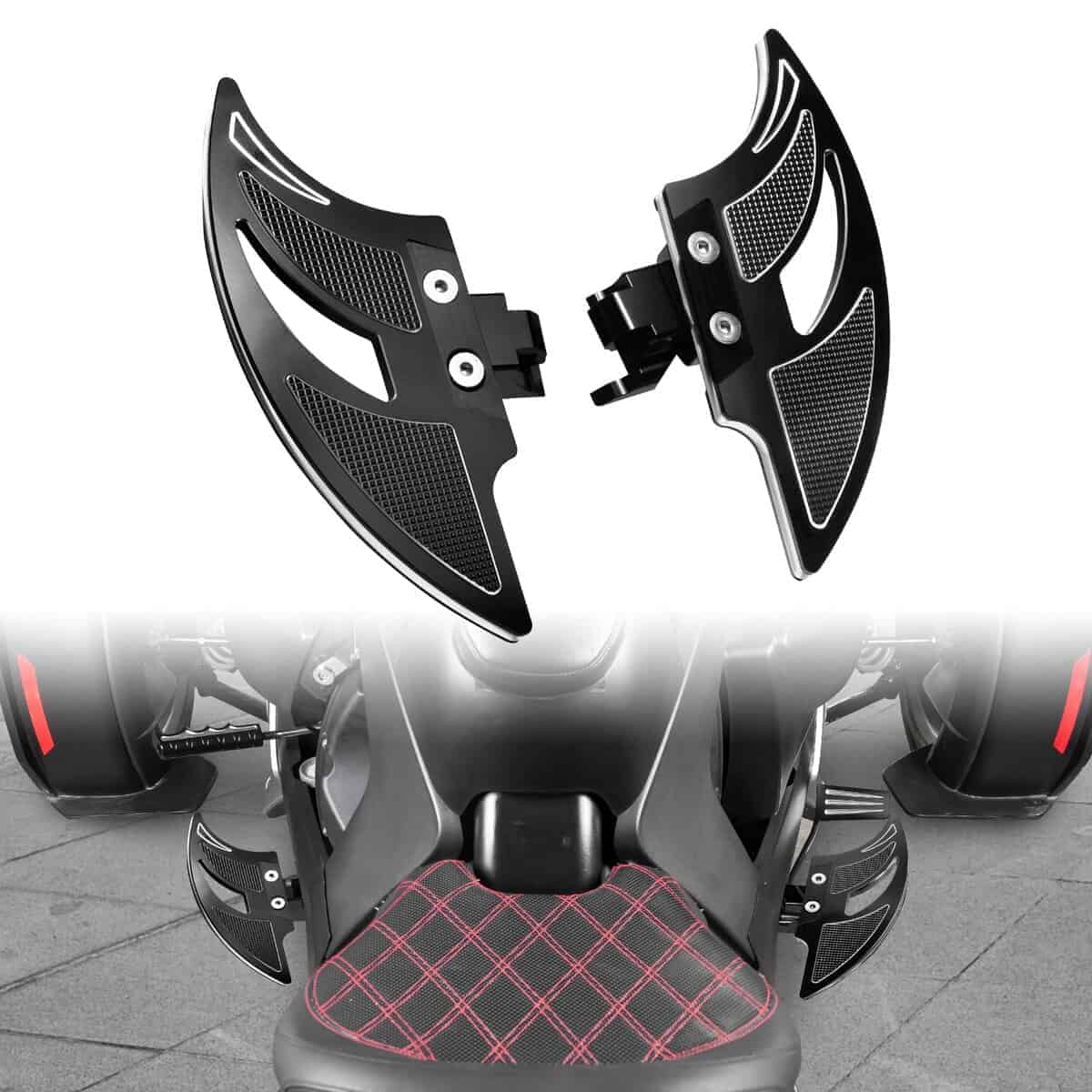 BAKAFOH Tablero de pie delantero con forma de murciélago de