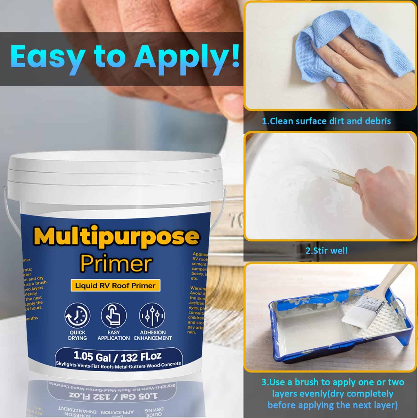 Qiveaory Multi-Propósito Primer Líquido de Caucho para - Imagen 6