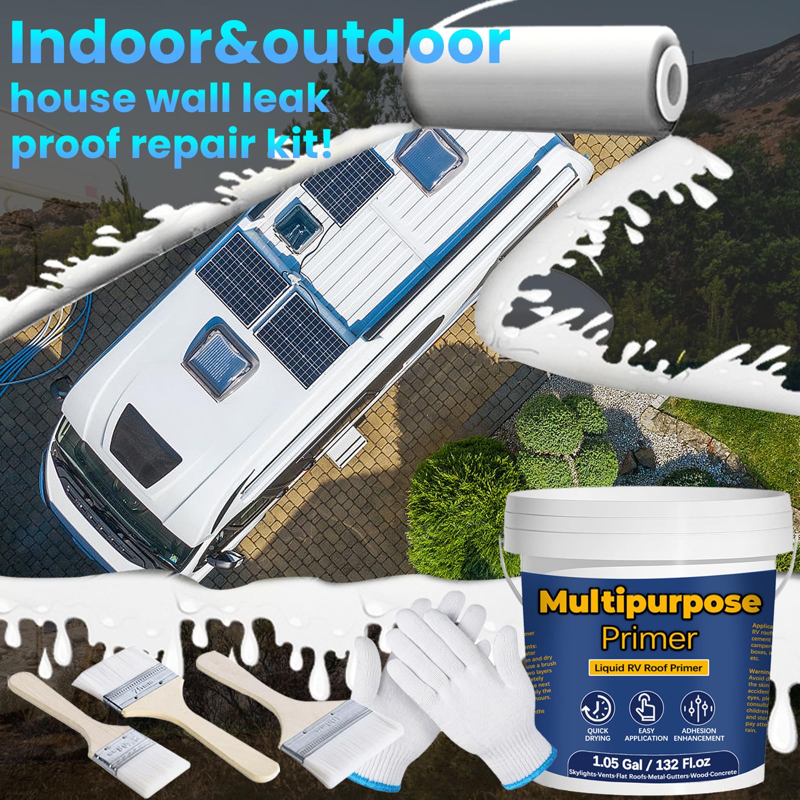 Qiveaory Multi-Propósito Primer Líquido de Caucho para - Imagen 8