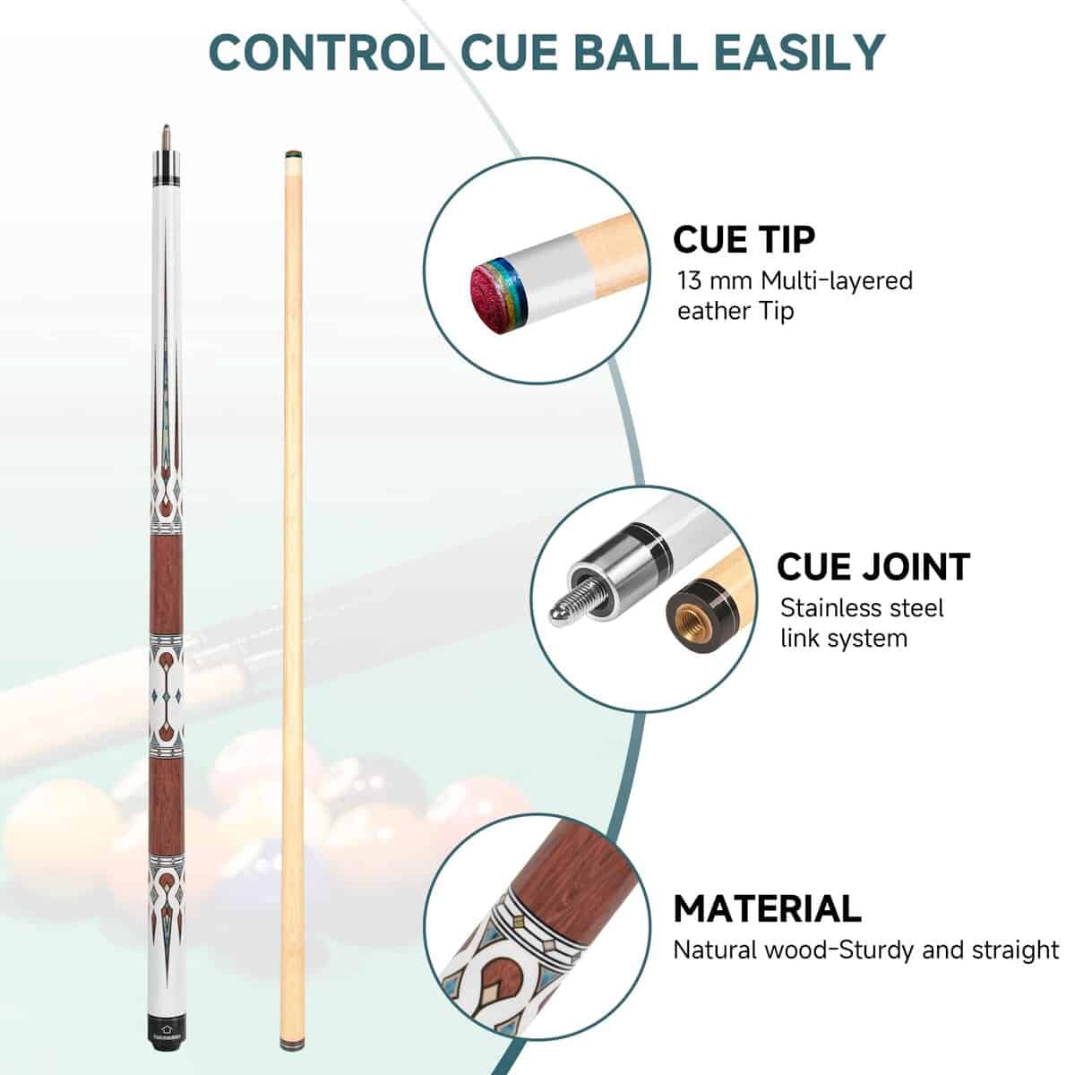 Conjunto de 2 Palos de Billar HomeSeason 57" Palos de - Imagen 3