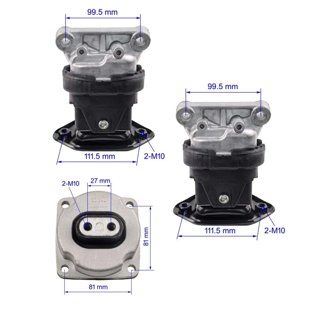 Conjunto de 3 Piezas de Montaje de Motor y Transmisión - Imagen 3
