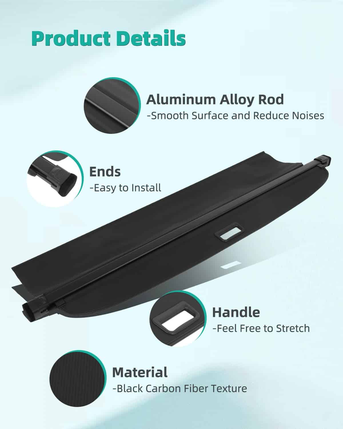 Cubierta de carga SCITOO 2003-2009 para Toyota 4Runner 4.0L - Imagen 5