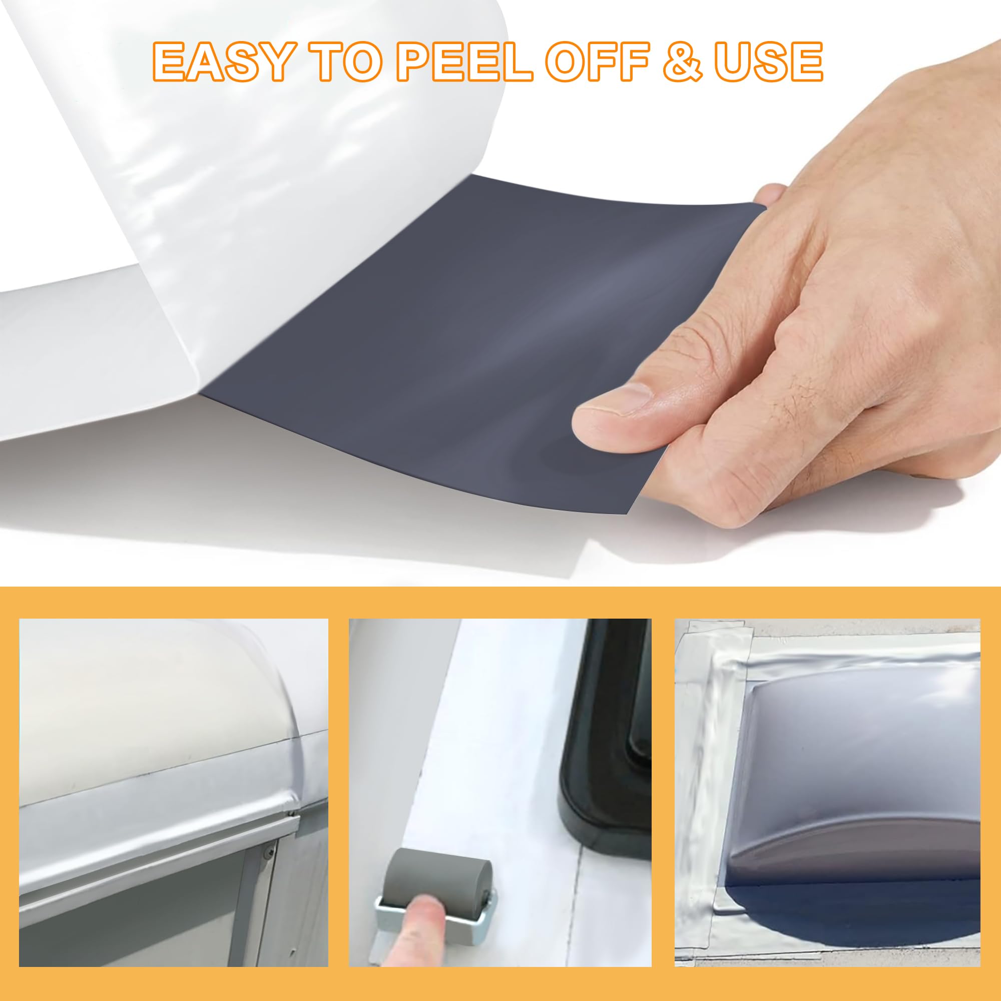 Cinta de Reparación de Techo para RV Blanca 6 Pulgadas x 50 - Imagen 7