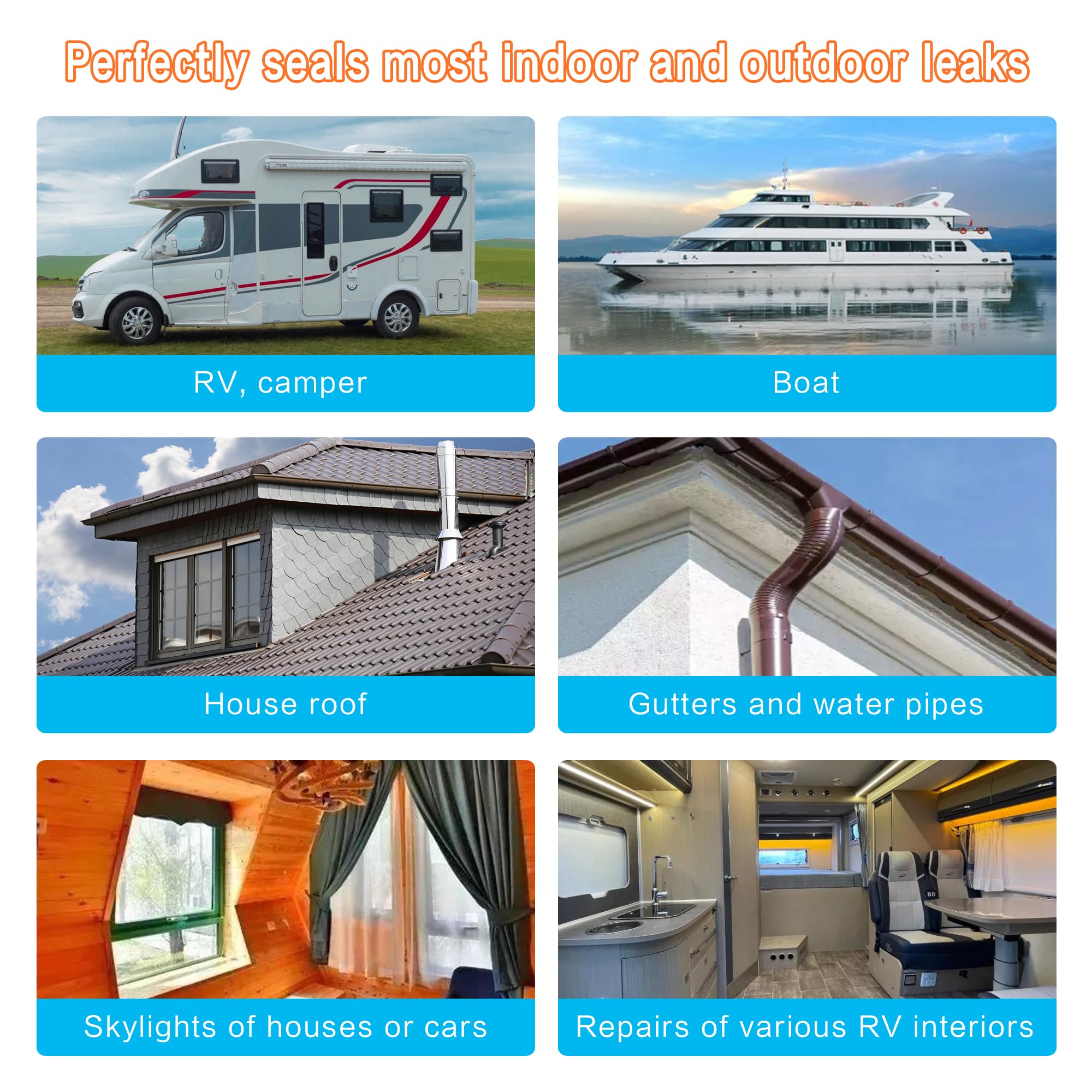 Cinta de Reparación de Techo para RV Blanca 6 Pulgadas x 50 - Imagen 6