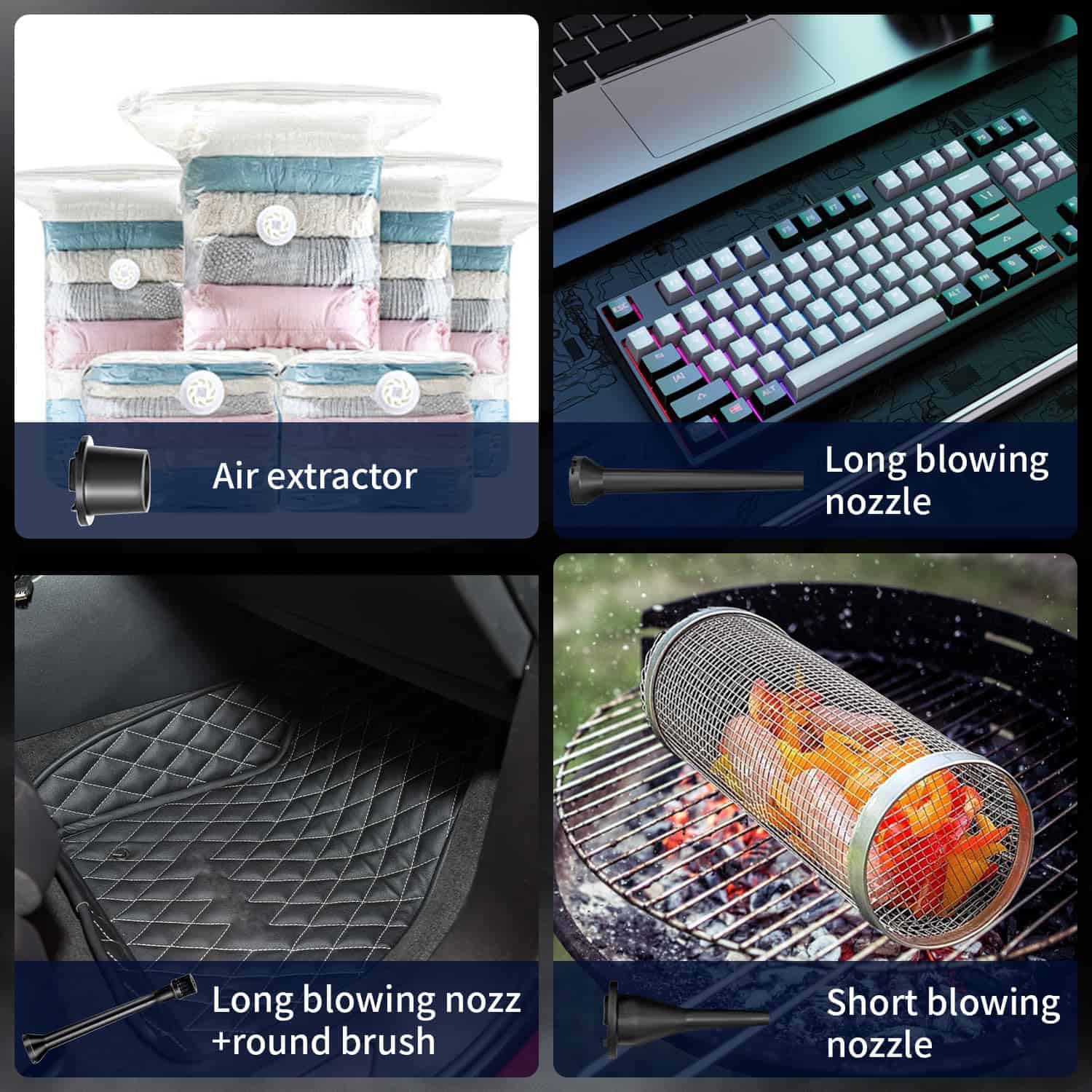 Aspiradora de Coche KEROMEE - 3 en 1 Portátil Inalámbrica - Imagen 4