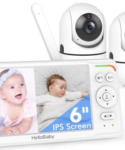 Monitor de Bebé HelloBaby con 2 Cámaras y Audio, Pantalla