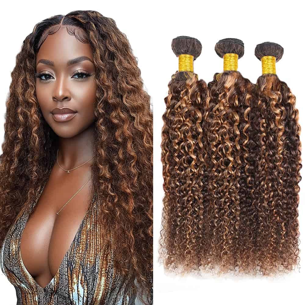 Dokksiiia Highlight Piano Color Paquetes de Cabello Humano