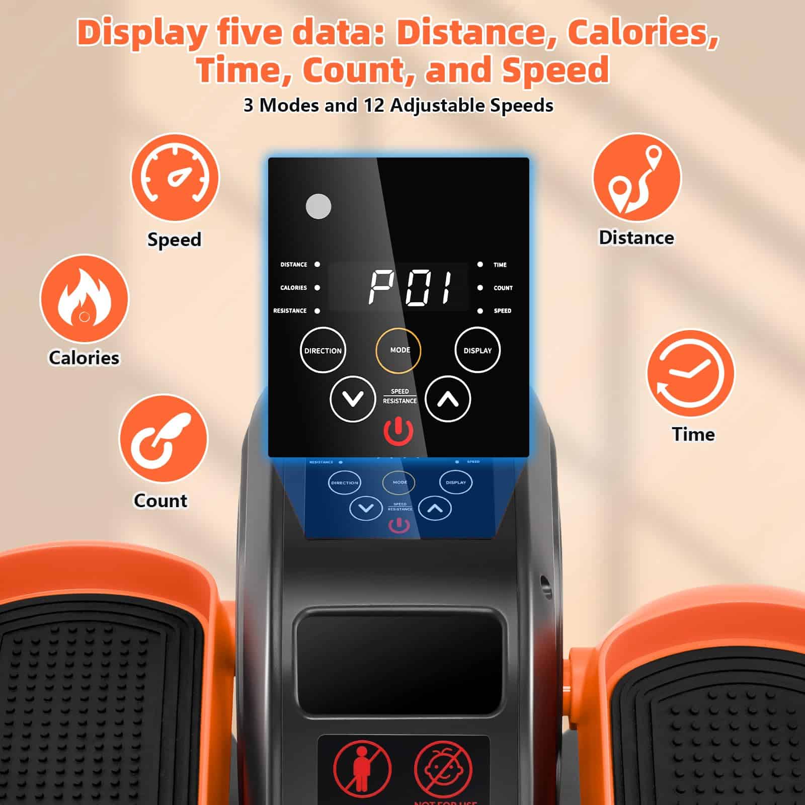 Elíptica bajo escritorio ANCHEER, Ejercitador de piernas - Imagen 3