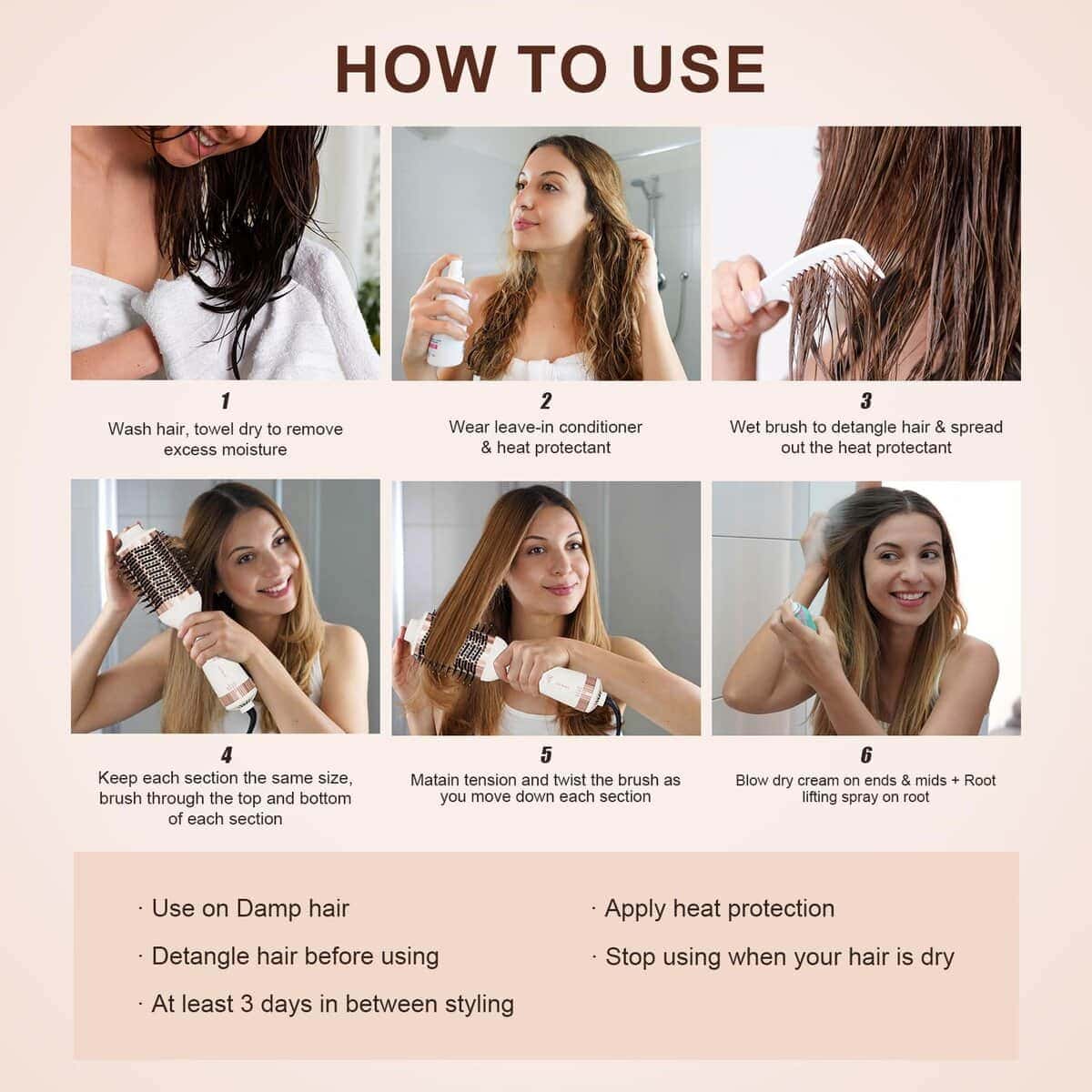 Secador de Pelo Profesional de Gran Tamaño de 1200W Todo en - Imagen 7