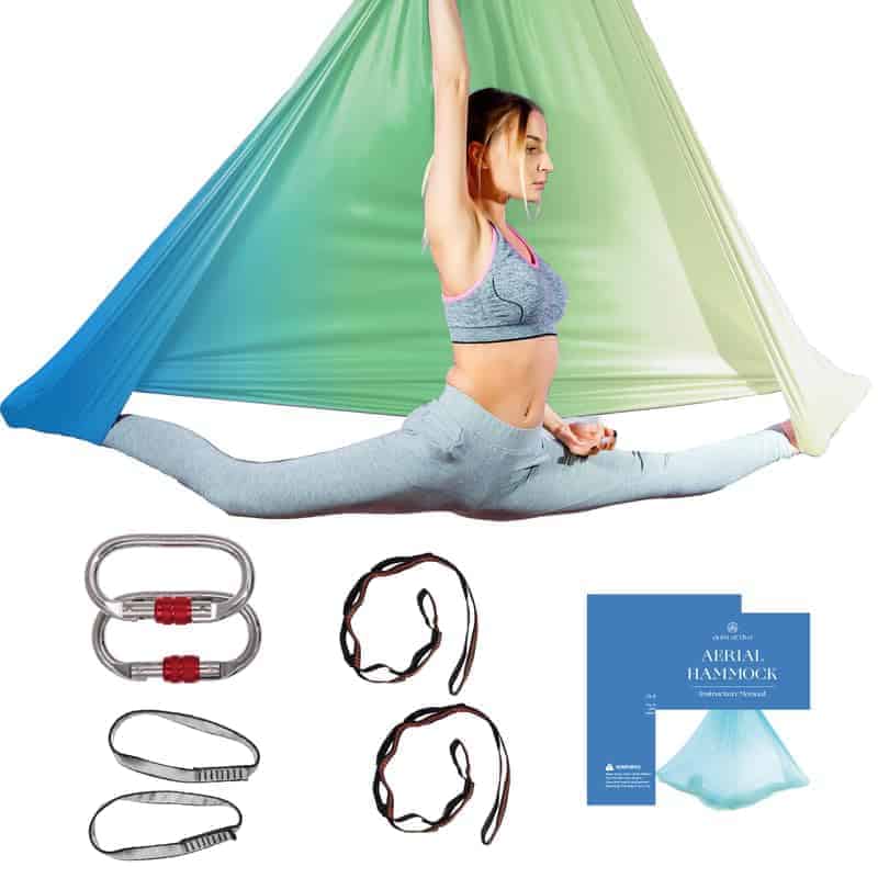 Aum Active Aerial Silk Yoga Hammock & Swing -Sea Breeze-Ombr