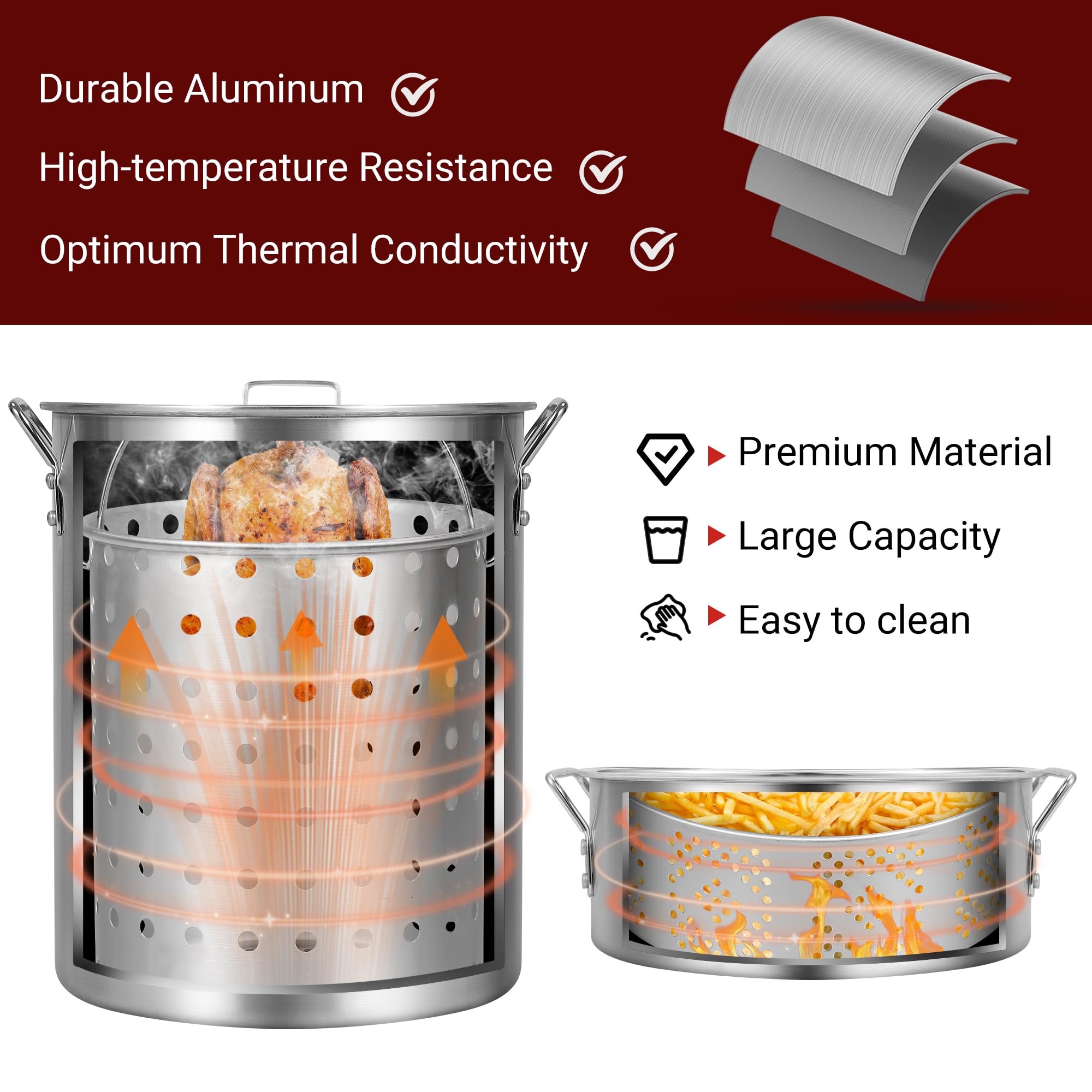 Set de Olla Freidora de Propano RYHOFOUD para Exterior - Imagen 6