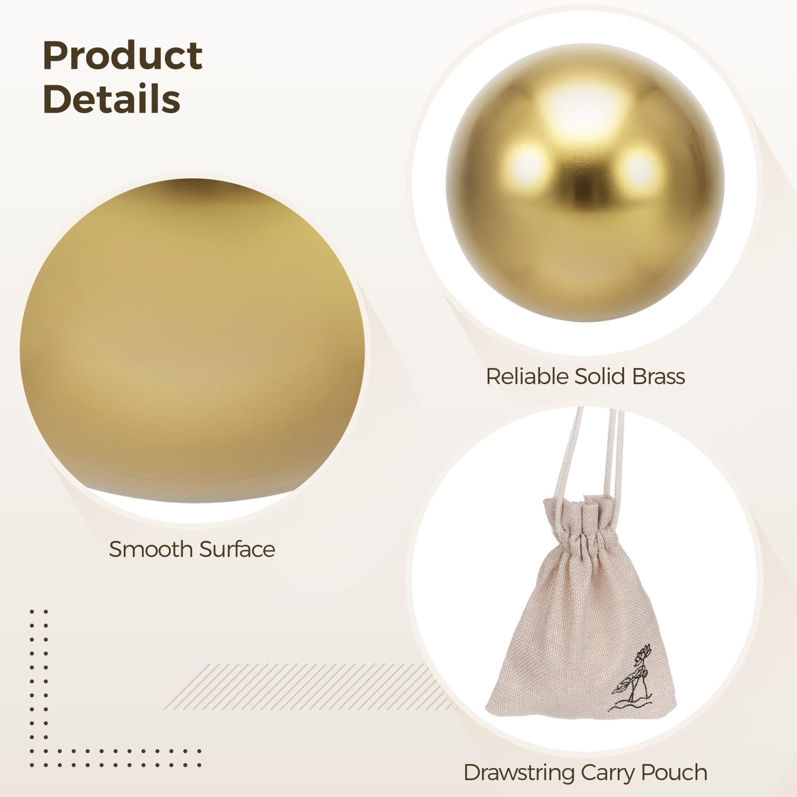 2 PCS Bolas de Ejercicio de Latón, Bolas de Ejercicio de - Imagen 4