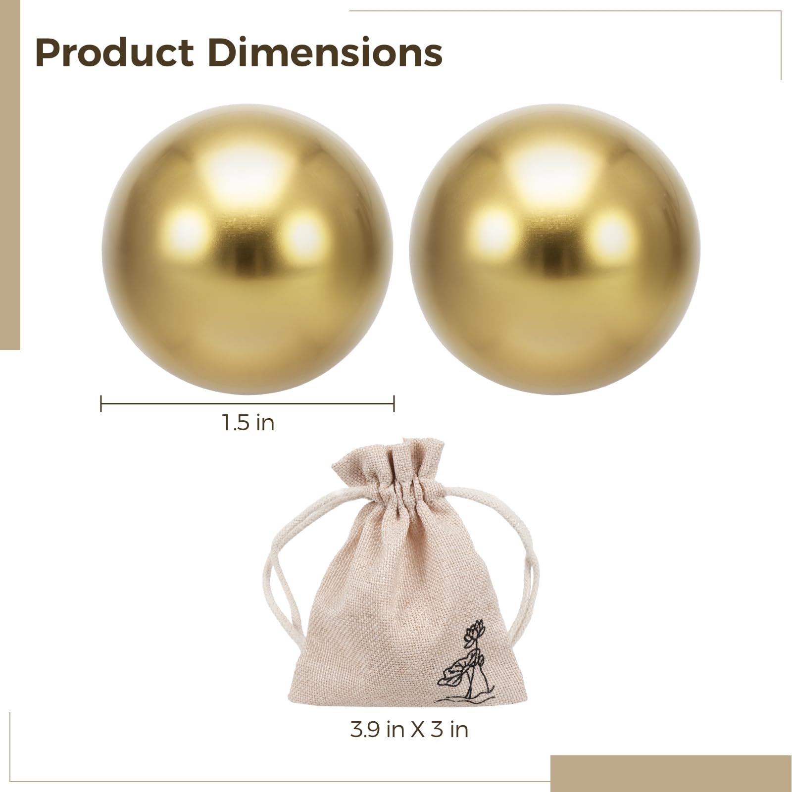 2 PCS Bolas de Ejercicio de Latón, Bolas de Ejercicio de - Imagen 5