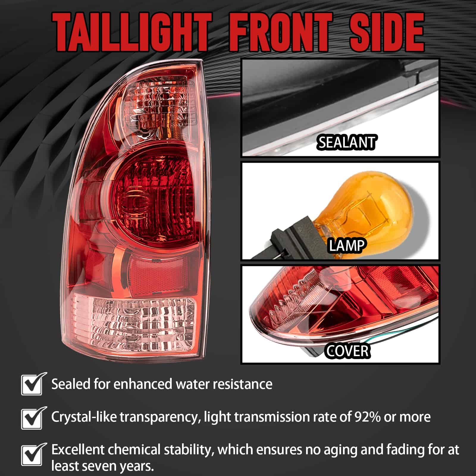 FOMIUZY Faros Traseros de Montaje Ajustado para Toyota - Imagen 4