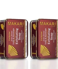 Paquete de 2 jabones exfoliantes intensos exclusivos MAKARI