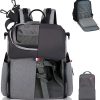 Mochila pañalera convertible 5 en 1 GillyGro - -Gris