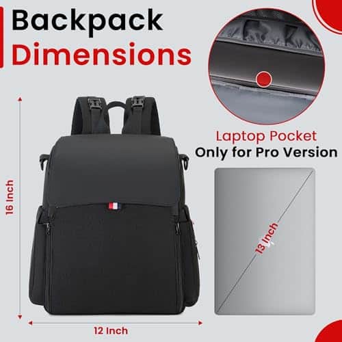 Mochila pañalera convertible 5 en 1 GillyGro - -Negro - Imagen 3