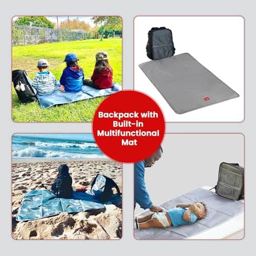 Mochila pañalera convertible 5 en 1 GillyGro - -Negro - Imagen 7