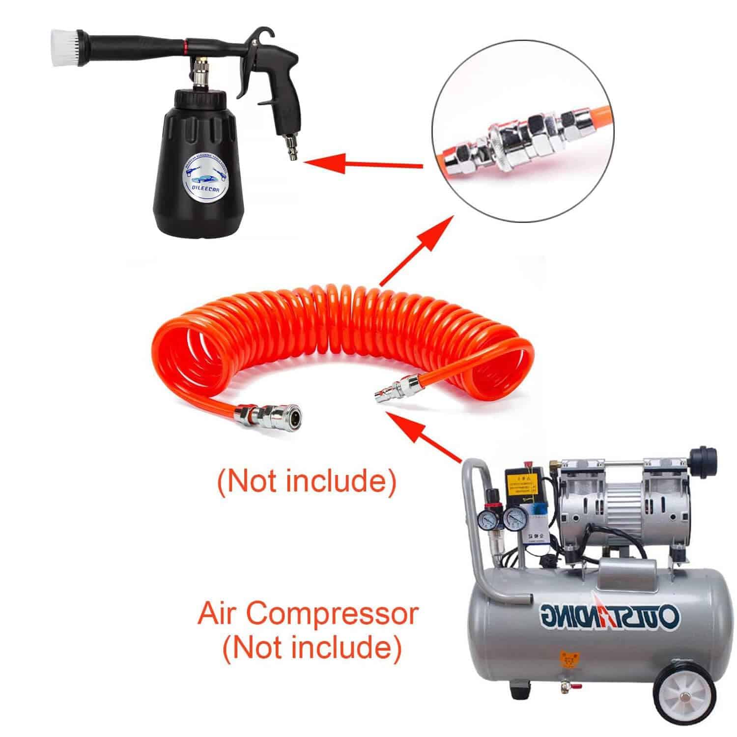 QiLeeCar Pistola de Limpieza de Vórtice, Pistola Tornado - Imagen 7