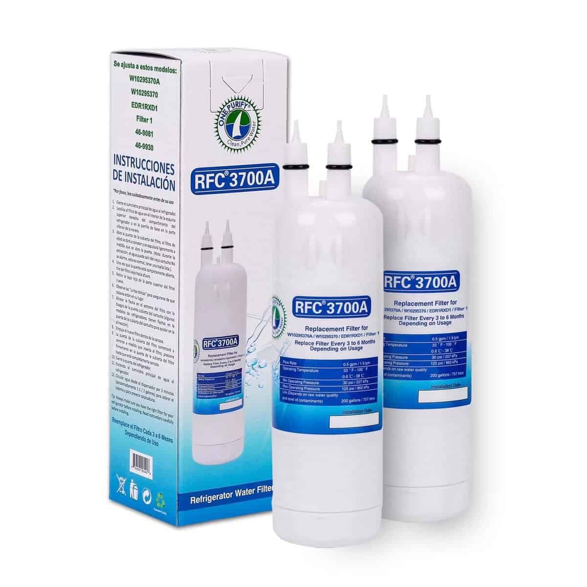 Tapones de agua para refrigerador de repuesto EDR1RXD1 para