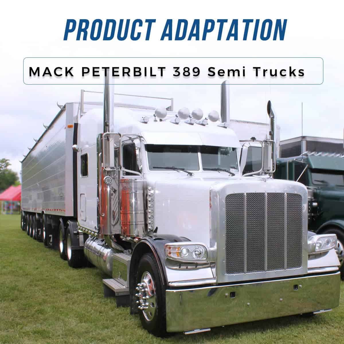 Bisel del faro cromado para camiones semi Peterbilt 389 Par - Imagen 3