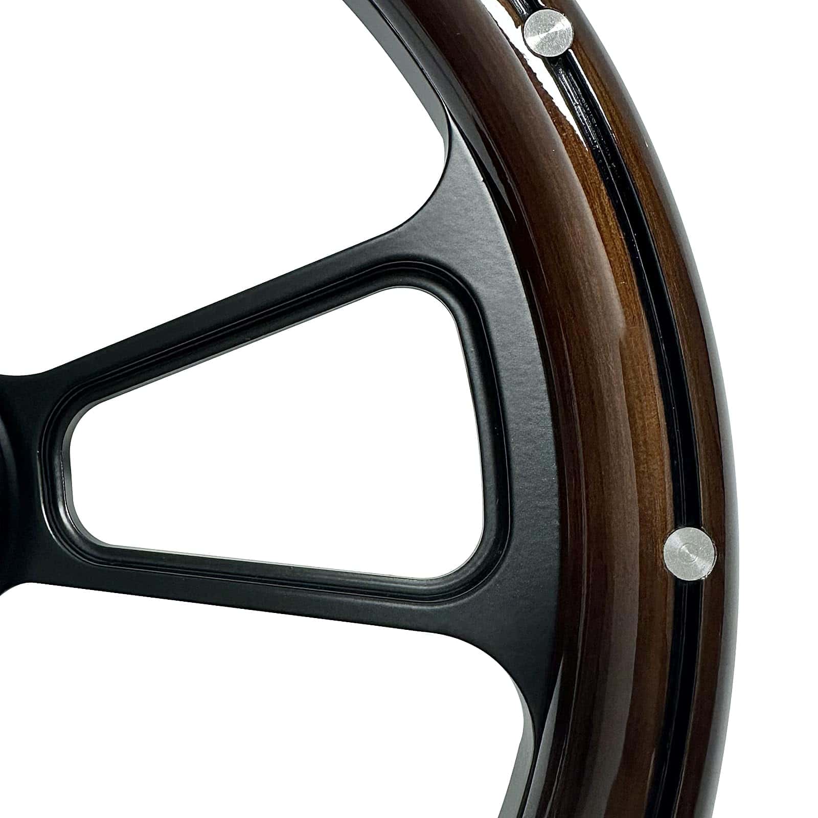 Volante de Carreras de Madera Universal de 14 pulgadas con - Imagen 4