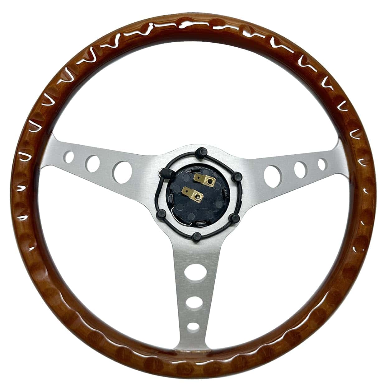 Volante Clásico de Madera Hiracing de 14 pulgadas - Imagen 5