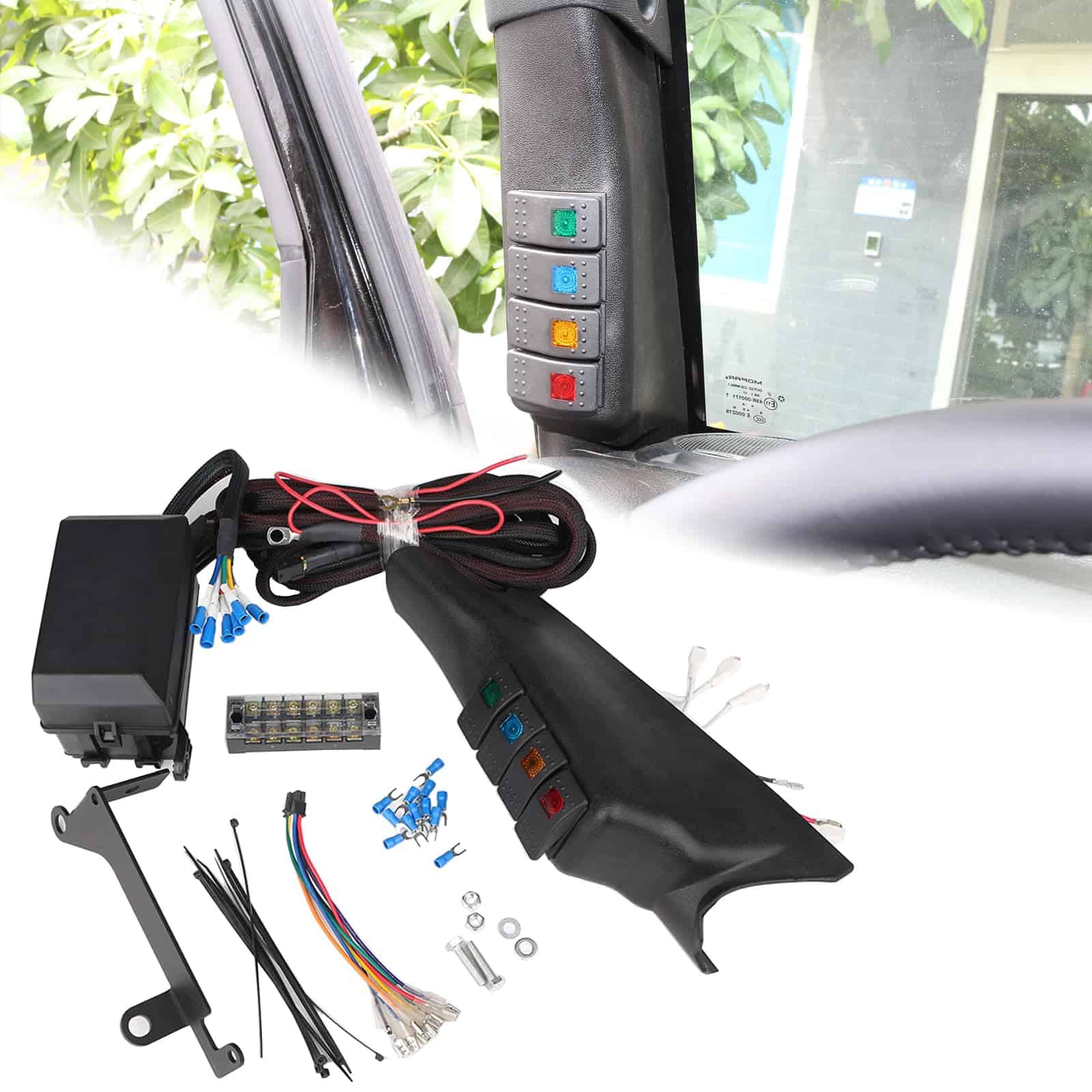 SINLIRU JK Panel de interruptores A Pillar con caja de