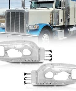 Bisel del faro cromado para camiones semi Peterbilt 389 Par