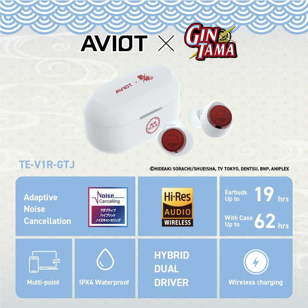 AVIOT TE-V1R-GTJ Gintama Auriculares inalámbricos con - Imagen 3