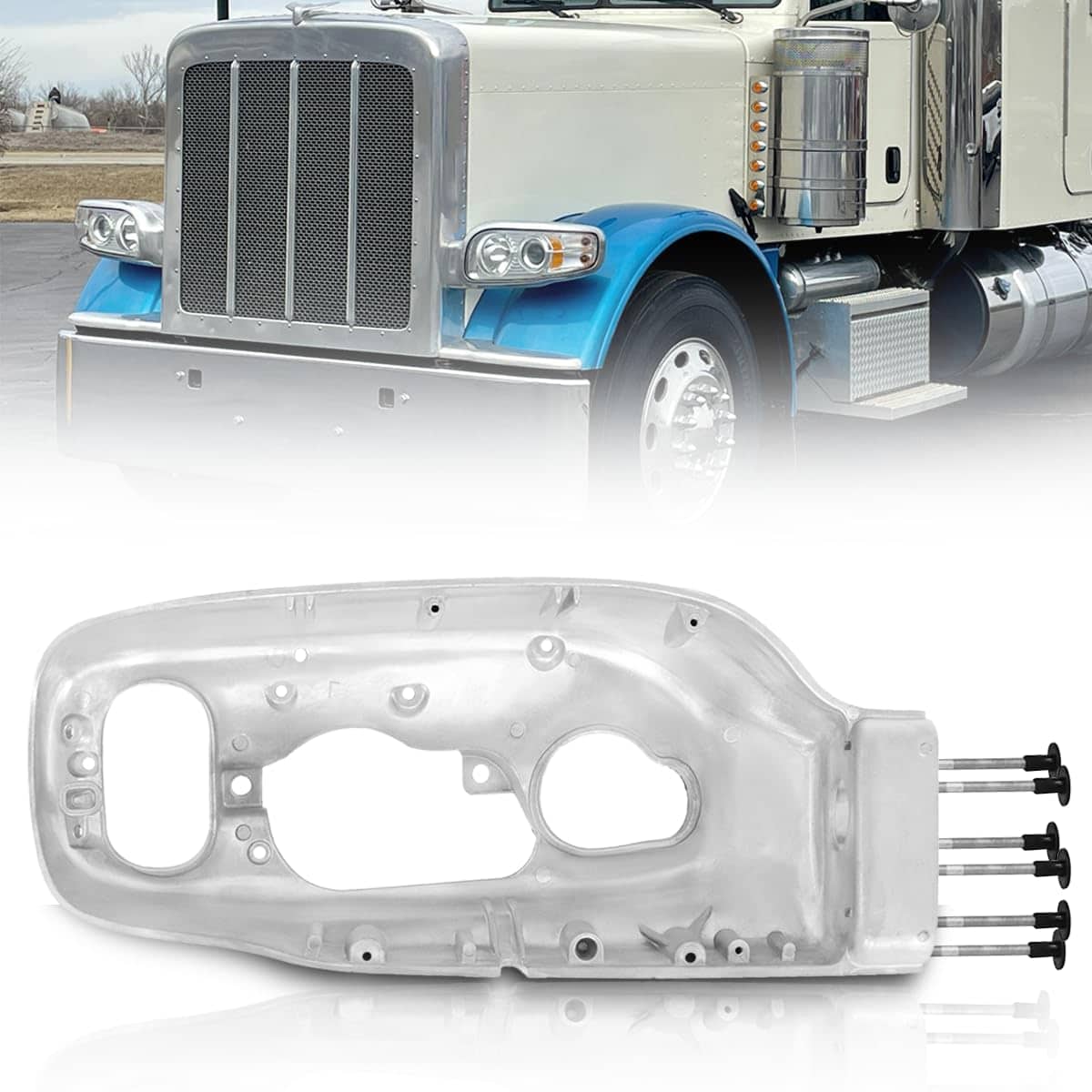 Faro Embellecedor Cromado para Peterbilt 389 Semi Camiones