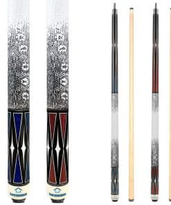 Conjunto de 2 palos de billar de 58" con agarre impreso en