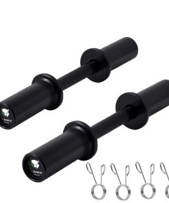 Par de Mangos de Mancuerna Olímpica de 16" -Negro