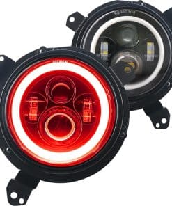 Faros SINLIRU JL/JT 7 pulgadas Anillo Halo Rojo Luces LED